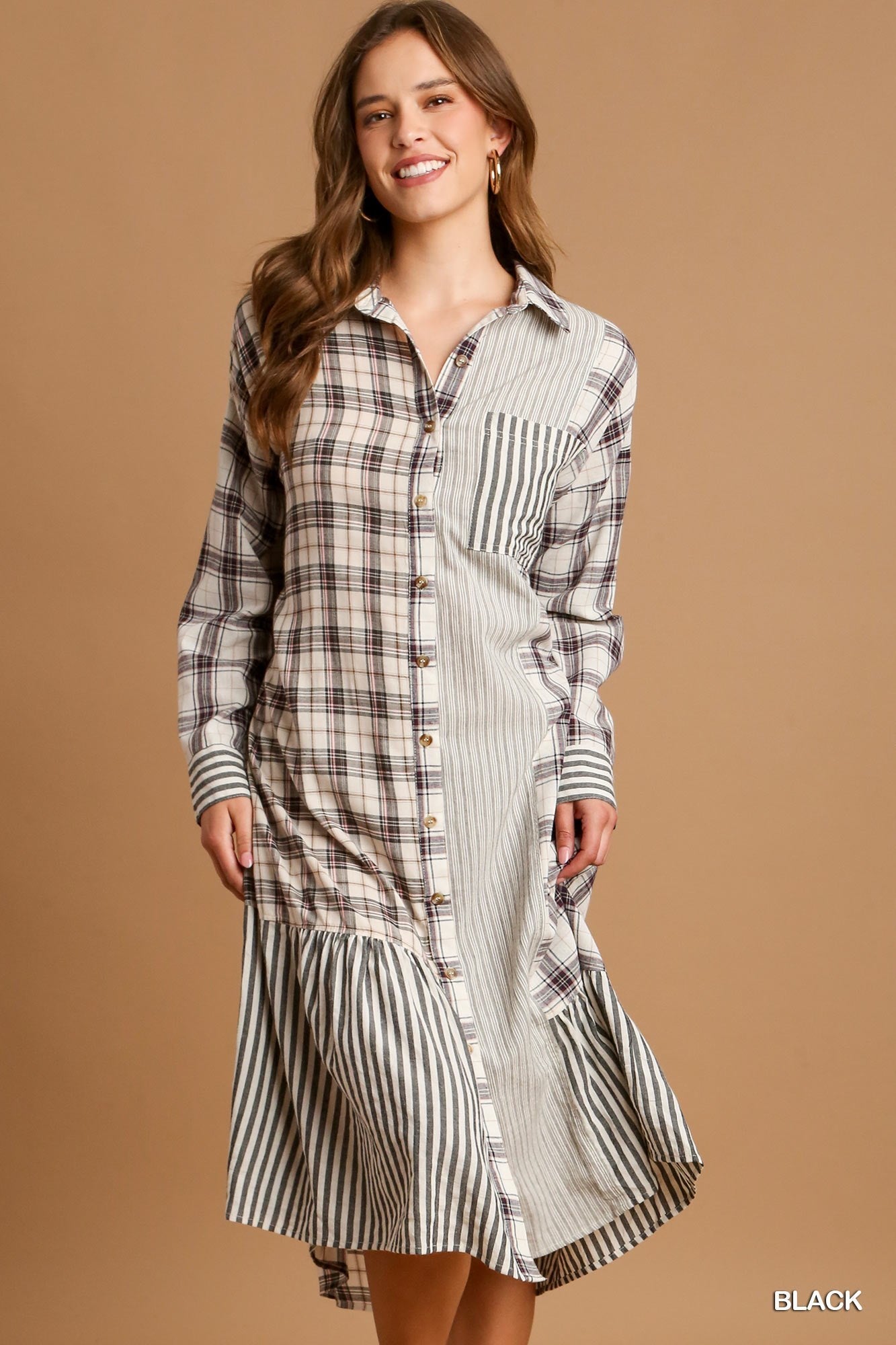 Cotton Plaid Dress