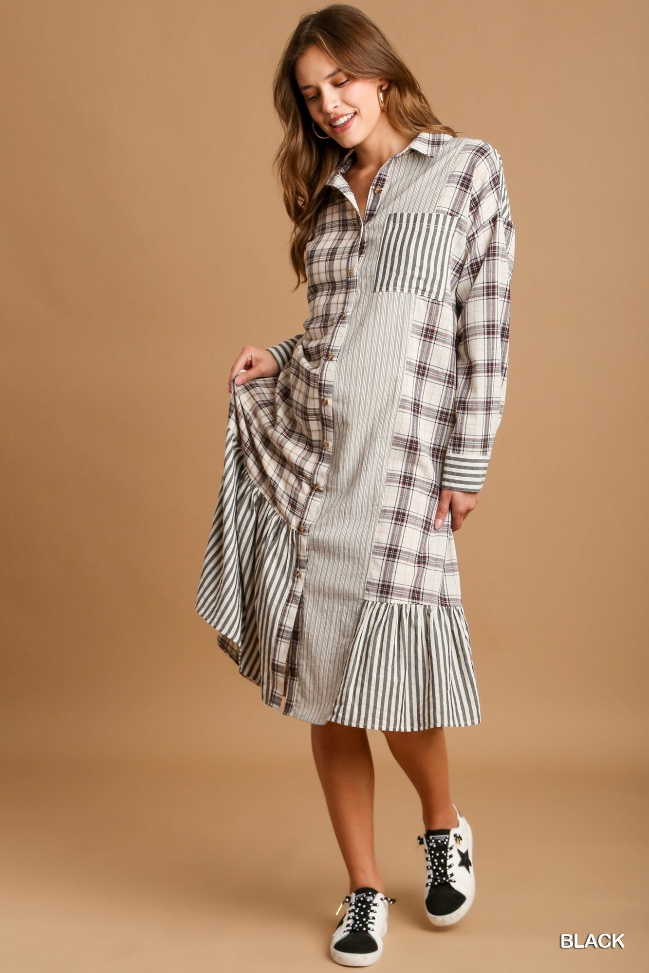 Cotton Plaid Dress